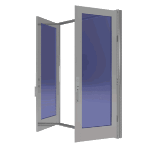 Mr. Glass Series MG-3000 Impact Full View Double Swing Door